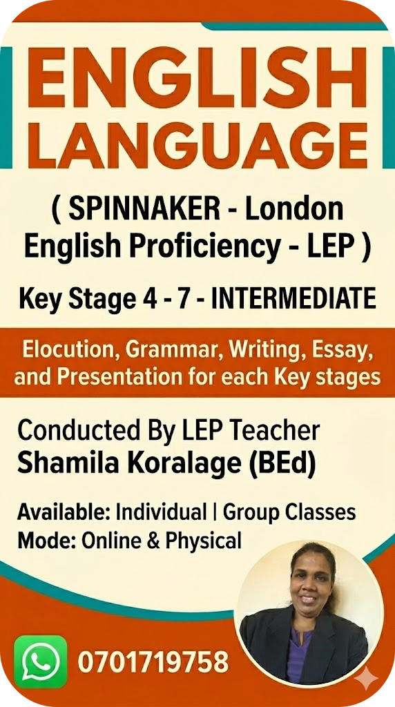 English Language - ( 6 months ) Course  for Kids & Teenagers  _ INTERMEDIATE Level - Key stage 4 - 7 ( London English Proficiency - LEP ) 